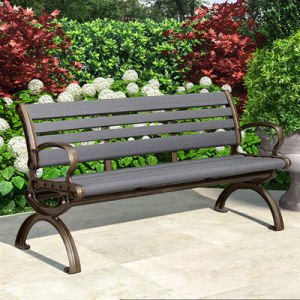Antiek gegoten aluminium bankbank Oem Aluminium buitenbankbank