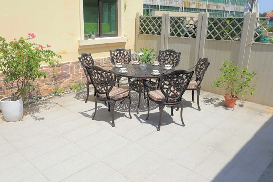Moderne stijl vaste roterende buitentafel en stoelen met optionele rotankleur