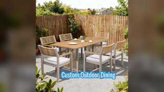 Buiteneetset Aangepaste kleuren aluminium frame