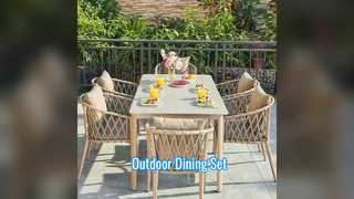 Commerciële buiteneetset 6-zits