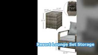 Outdoor Loungeset Hotel Resort Opbergtafel