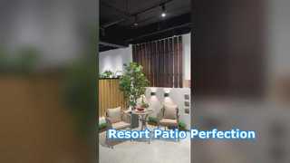 Commerciële Outdoor Rope Bistroset met ronde tafel voor gebruik in hotels en resorts